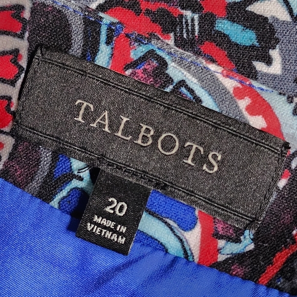 Talbots Blue Large Paisley Print Skirt - Picture 5 of 6